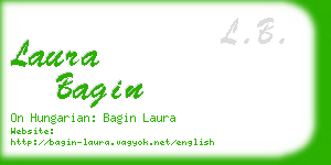 laura bagin business card